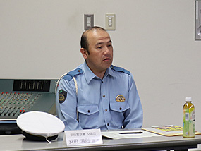 交通安全指導(西部) 安田課長